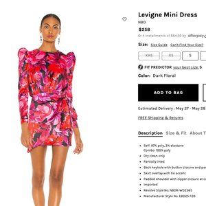 NBD Dress only worn once!